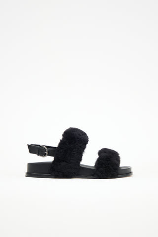 Alexandre Birman Shearling 
Leather Sport Sandal