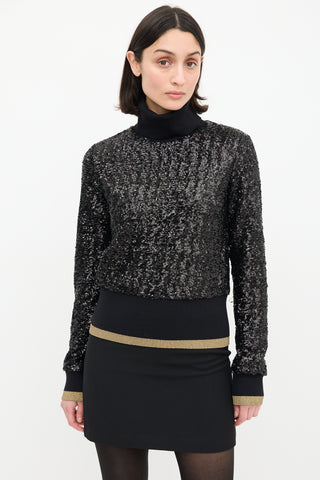 Dolce 
Gabbana Wool 
Sequin Turtleneck Sweater