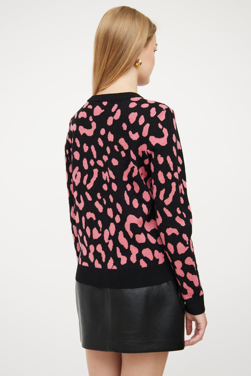 Alice + Olivia Black 
Pink Print Sweater