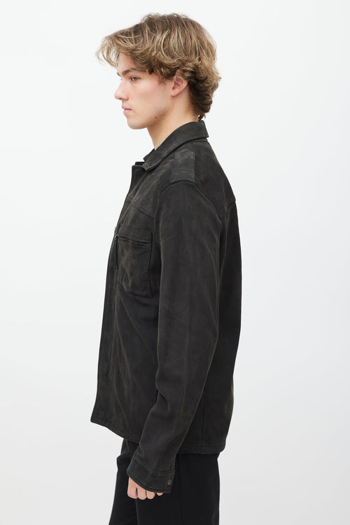 All Saints Grey Suede Jacket