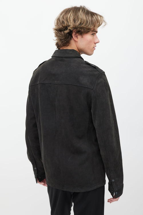 All Saints Grey Suede Jacket