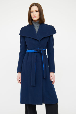 Altuzarra Navy Wool Button Coat