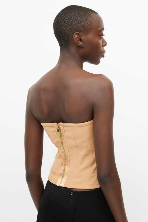 Altuzarra Beige Panelled Bustier Top