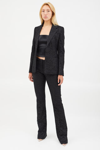 Altuzarra Black Lace Blazer 
Pant Co-Ord Set