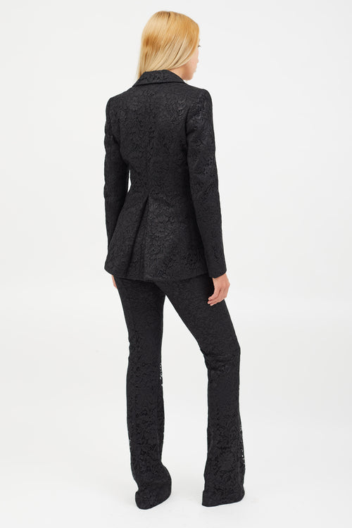 Altuzarra Black Lace Blazer 
Pant Co-Ord Set