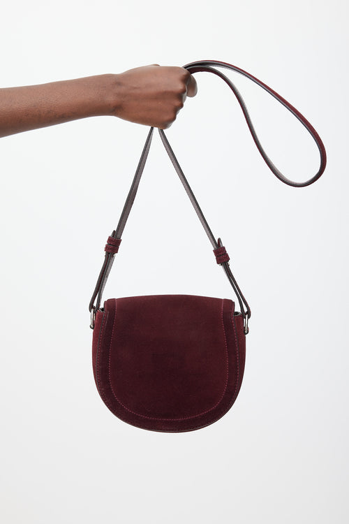 Altuzarra Burgundy 
Silver Leather Ghianda  Bag