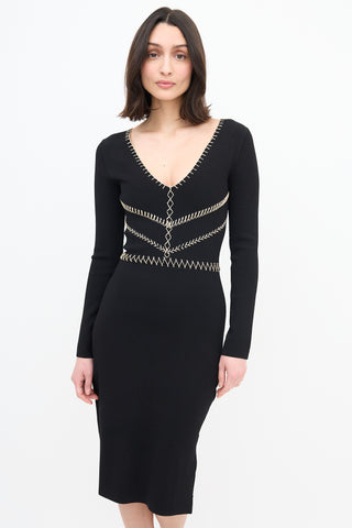 Altuzarra Embroidered Bodycon Dress