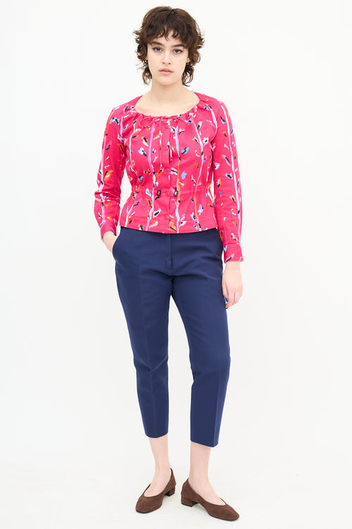 Altuzarra Floral Peplum Blouse