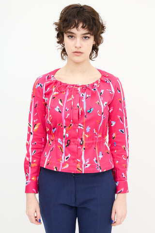 Altuzarra Floral Peplum Blouse