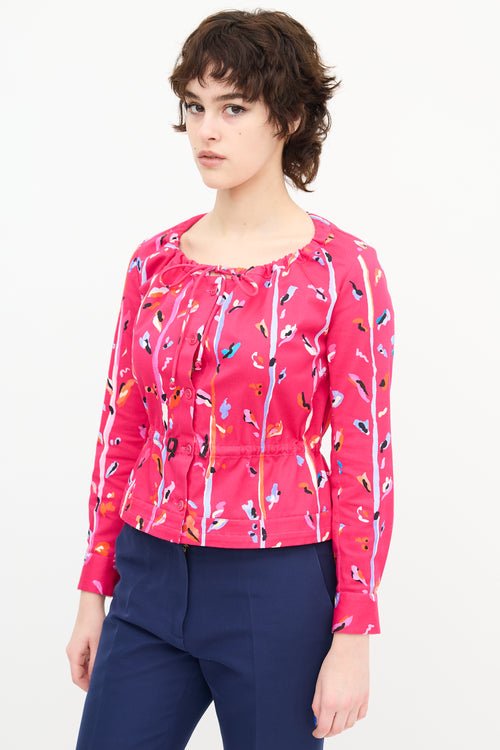 Altuzarra Floral Peplum Blouse