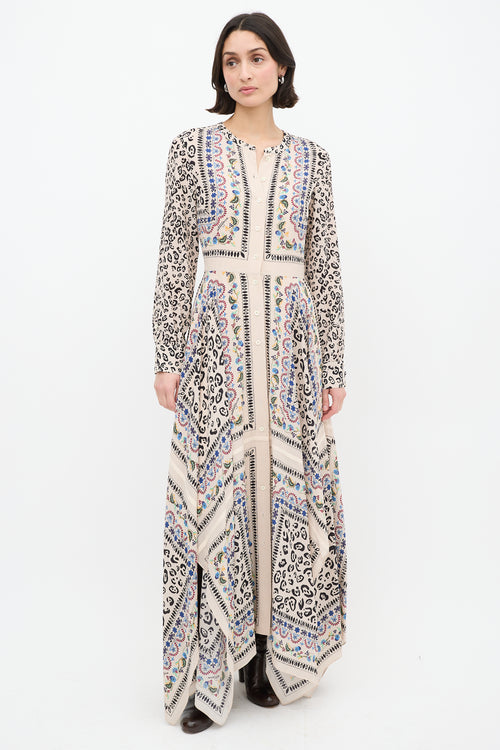 Altuzarra Light Pink 
Multi Printed Maxi Dress