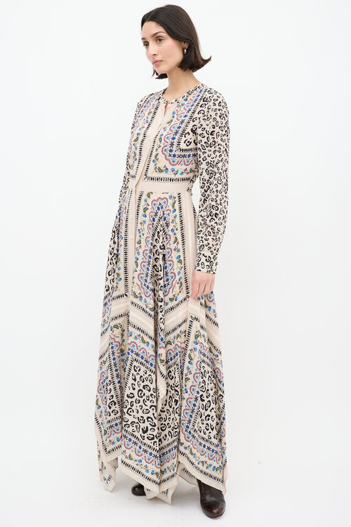 Altuzarra Light Pink 
Multi Printed Maxi Dress