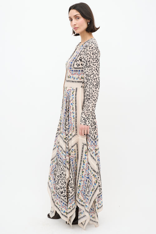 Altuzarra Light Pink 
Multi Printed Maxi Dress