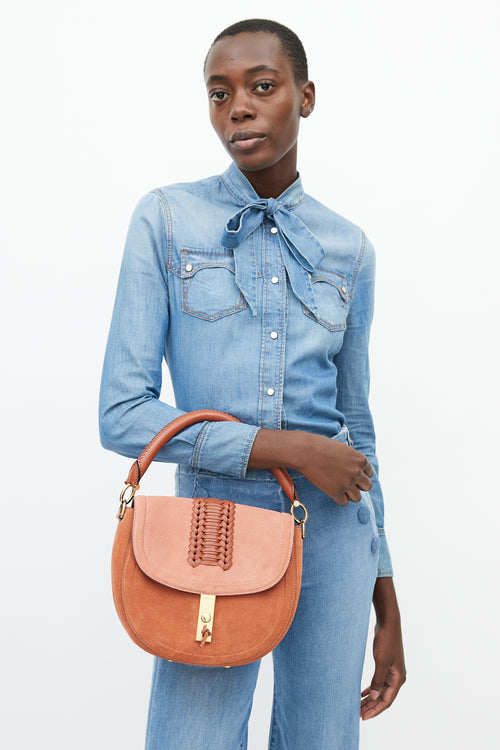 Altuzarra Pink Suede Ghianda Crossbody Bag