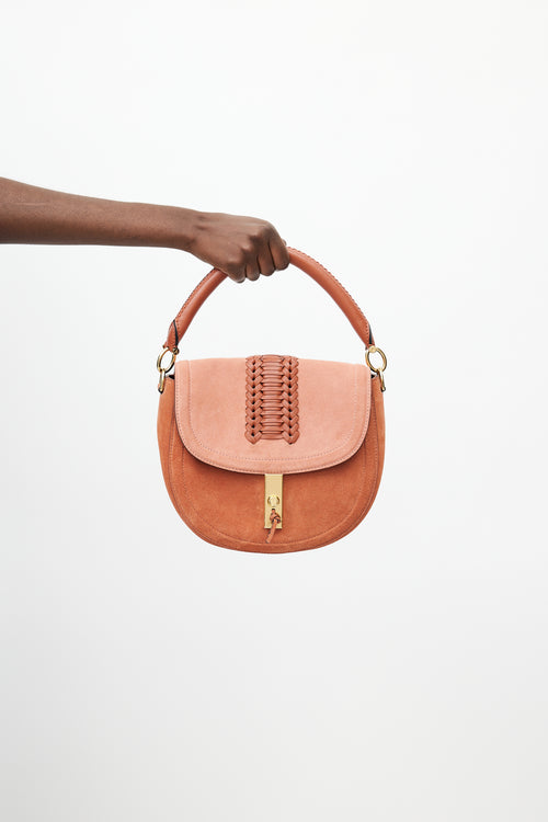 Altuzarra Pink Suede Ghianda Crossbody Bag