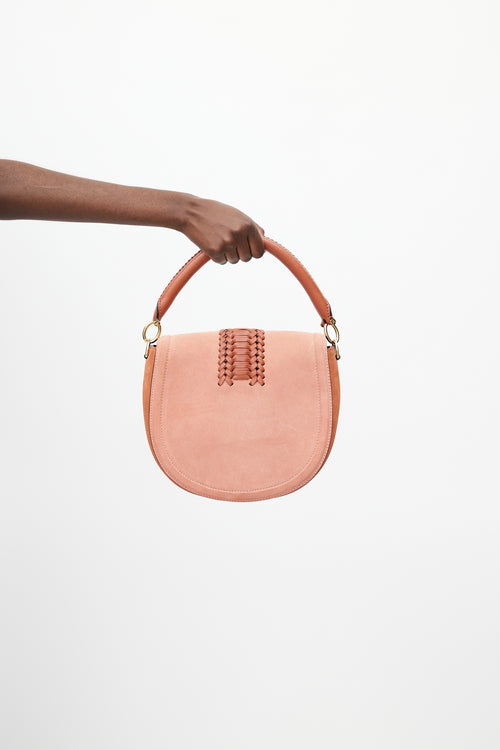 Altuzarra Pink Suede Ghianda Crossbody Bag