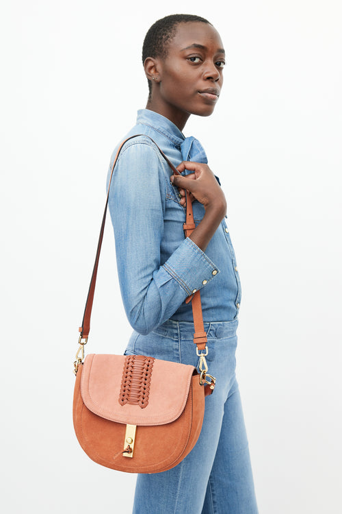 Altuzarra Pink Suede Ghianda Crossbody Bag