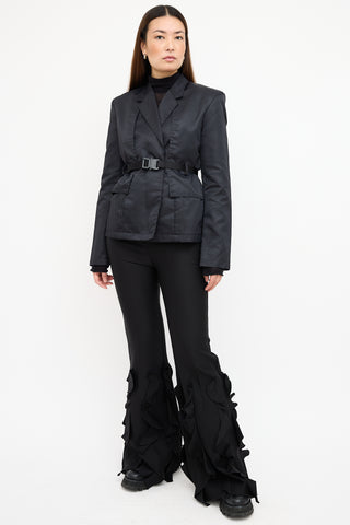 1017 Alyx 9SM Black Nylon Belted Blazer