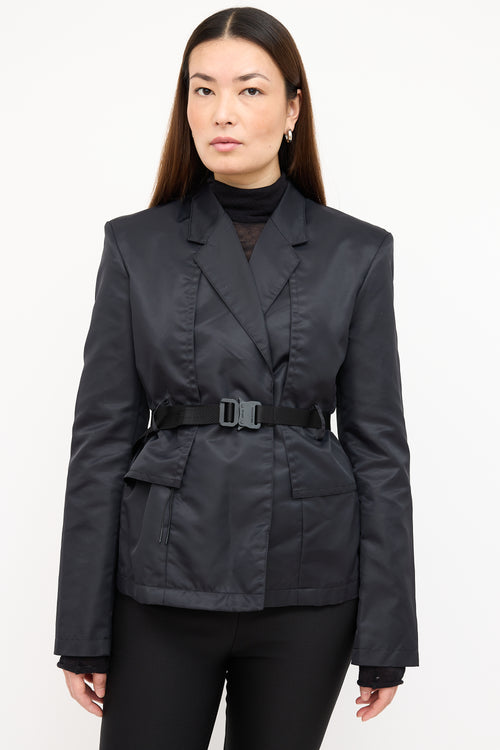 1017 Alyx 9SM Black Nylon Belted Blazer