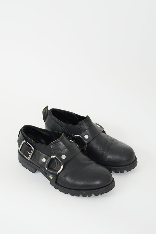 1017 Alyx 9SM Black Leather Chef Daddy Harness Loafer