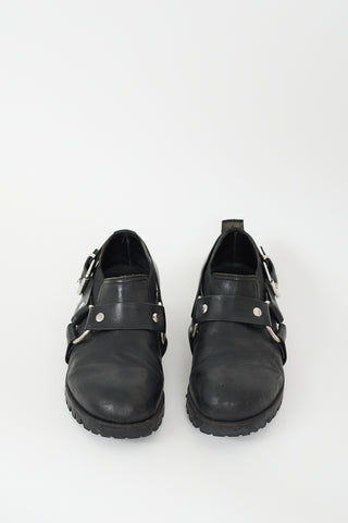 1017 Alyx 9SM Black Leather Chef Daddy Harness Loafer