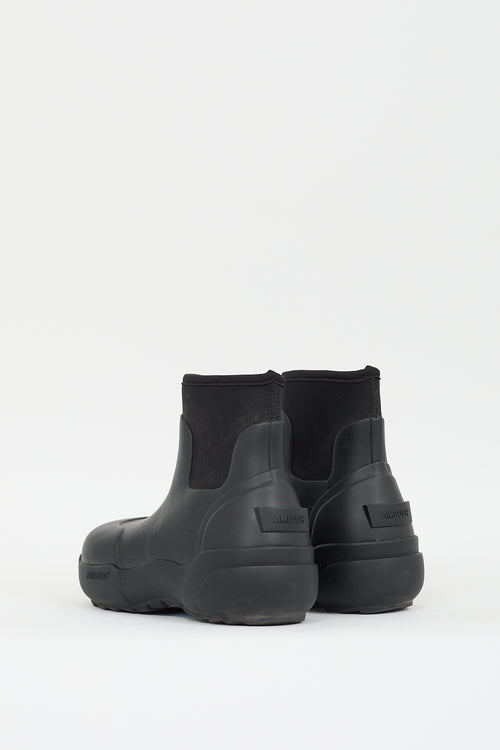 Ambush Black Rubber Pull On Boot