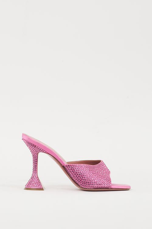 Amina Muddai Pink Lupita Rhinestone Sandal