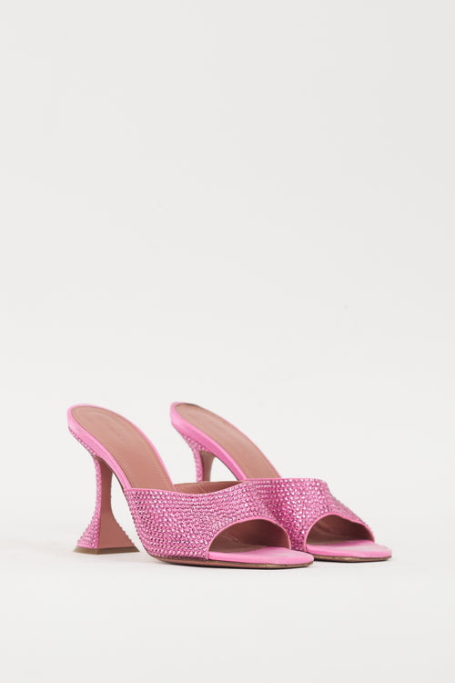 Amina Muddai Pink Lupita Rhinestone Sandal