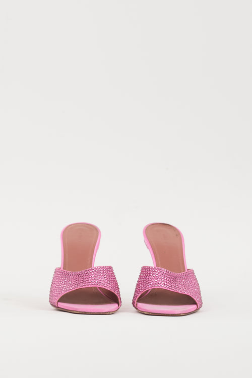 Amina Muddai Pink Lupita Rhinestone Sandal