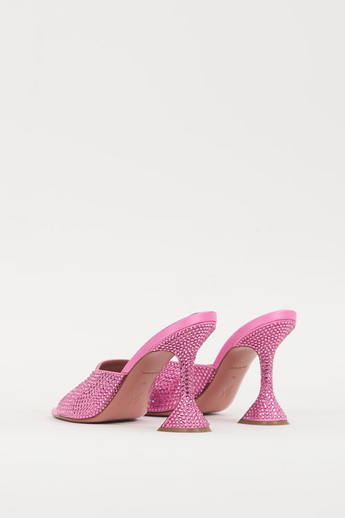 Amina Muddai Pink Lupita Rhinestone Sandal