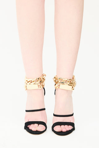 Aminah Abdul Jillil Suede Chain Link Sandal