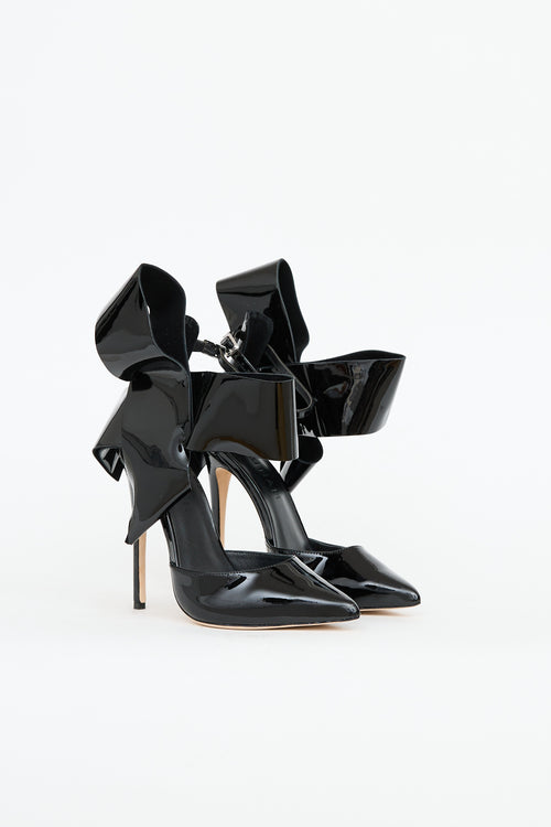 Aminah Patent Bow Pointed Heel