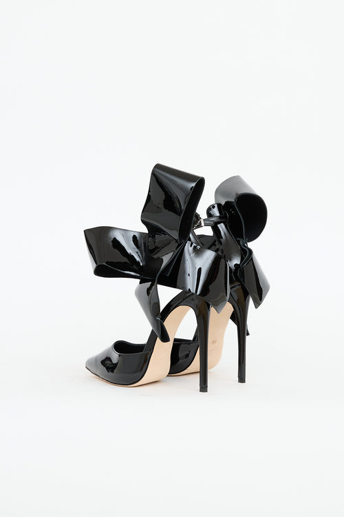 Aminah Patent Bow Pointed Heel