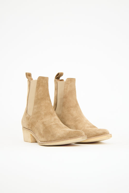 Amiri Beige Suede Chelsea Boot