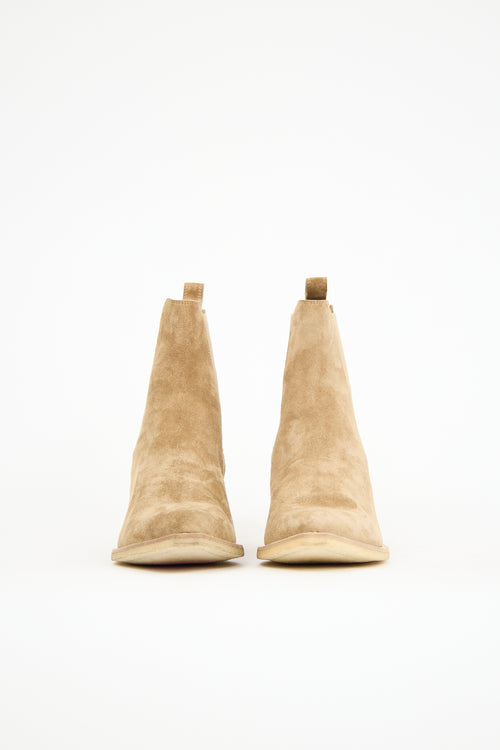 Amiri Beige Suede Chelsea Boot