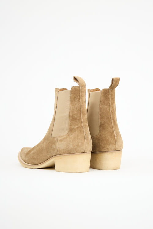 Amiri Beige Suede Chelsea Boot