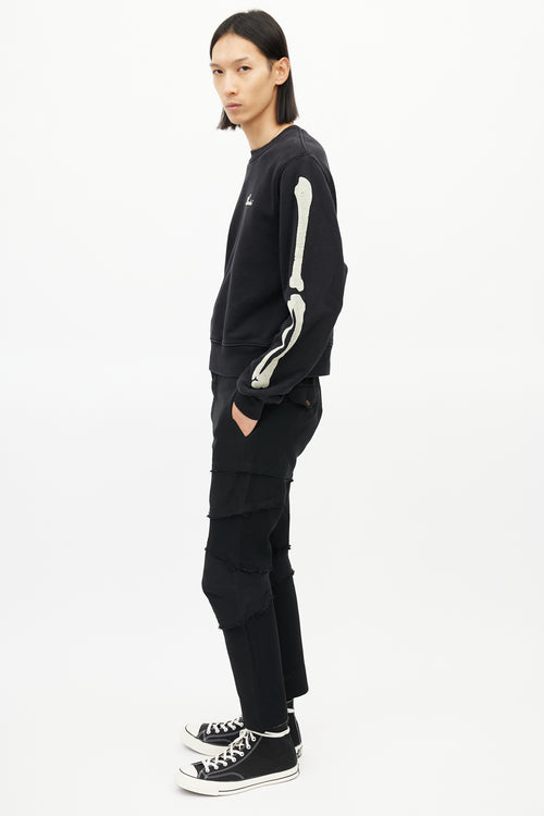 Amiri Black 
Cream Bones Sweatshirt