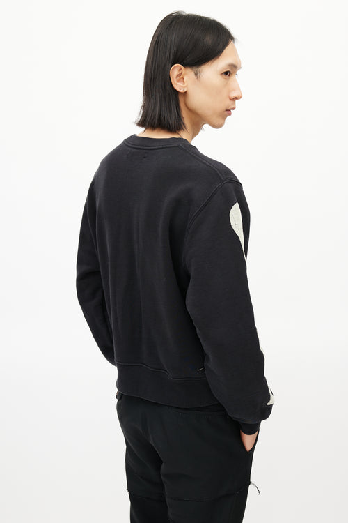 Amiri Black 
Cream Bones Sweatshirt