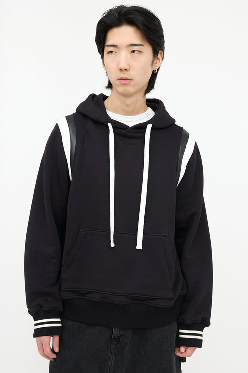 Amiri Leather Trim Hoodie