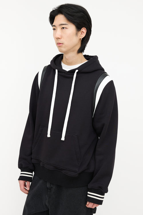 Amiri Leather Trim Hoodie