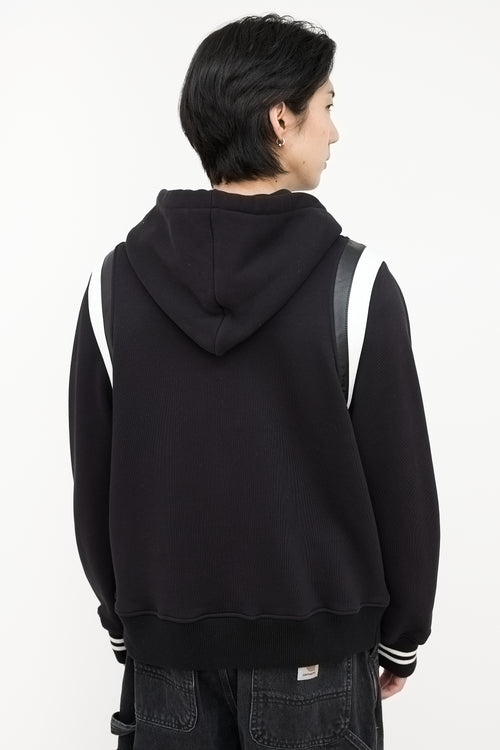 Amiri Leather Trim Hoodie