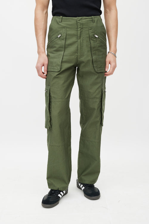 Amiri Green Cargo Zip Pant