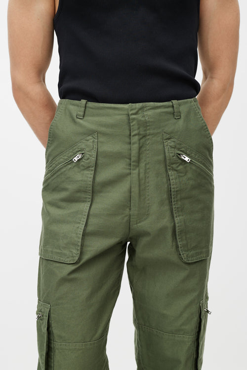 Amiri Green Cargo Zip Pant