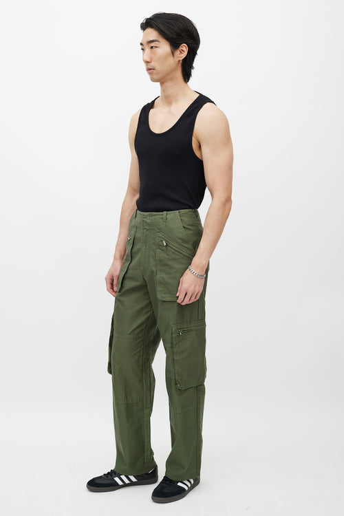 Amiri Green Cargo Zip Pant