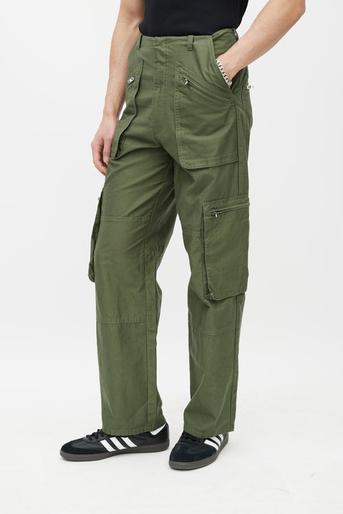 Amiri Green Cargo Zip Pant