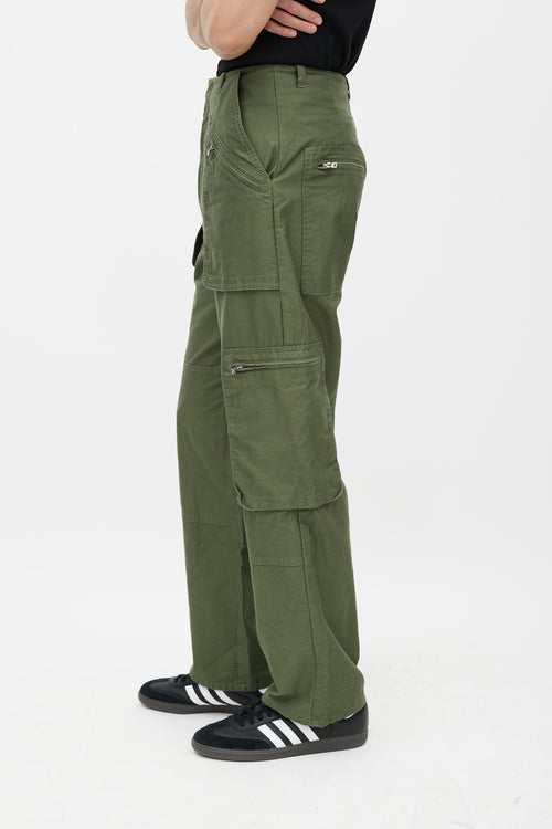 Amiri Green Cargo Zip Pant