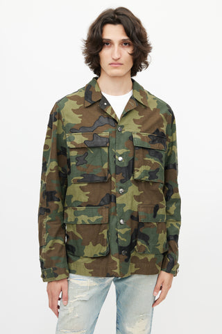 Amiri Green 
Multicolour Camo Utility Jacket