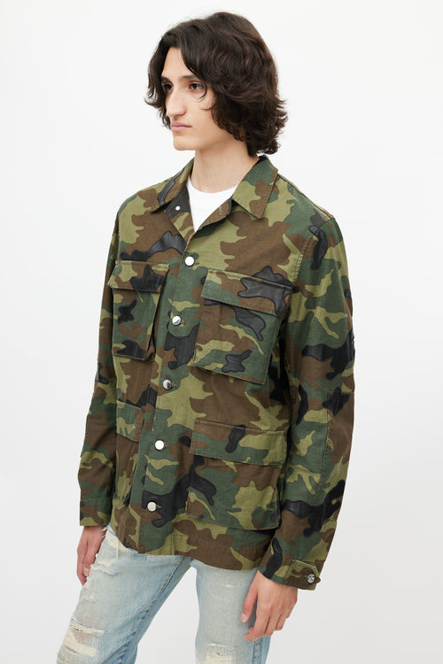 Amiri Green 
Multicolour Camo Utility Jacket