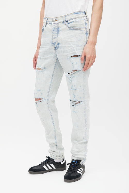 Amiri Light Blue Distressed Jeans