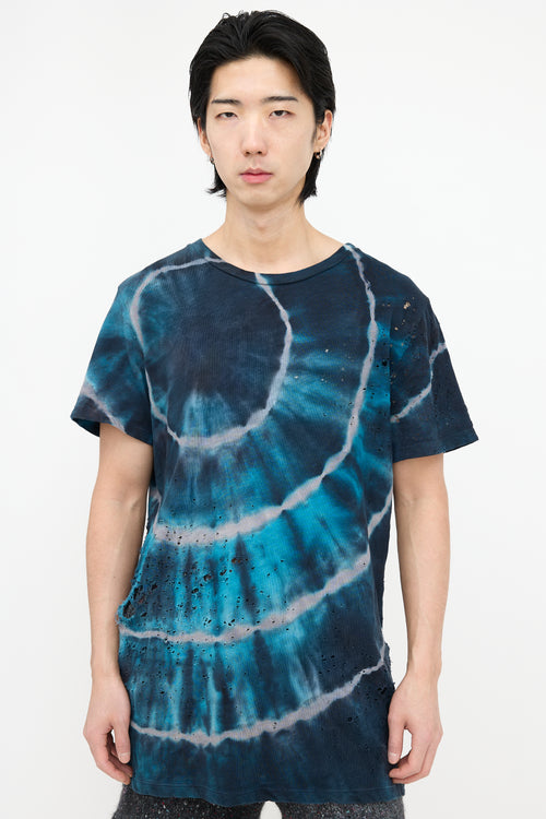 Amiri Tie Dye Distressed T-Shirt